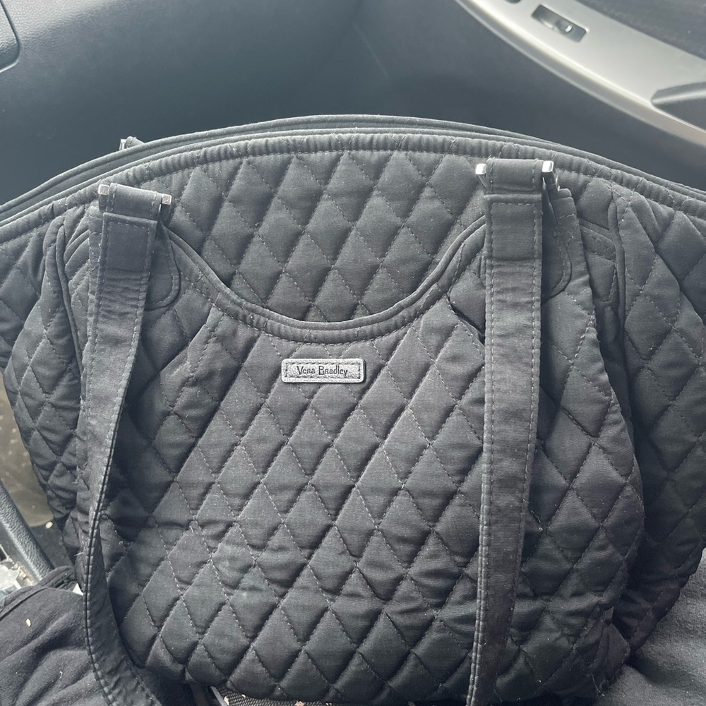 Vera Bradley Black quilted shoulder bag